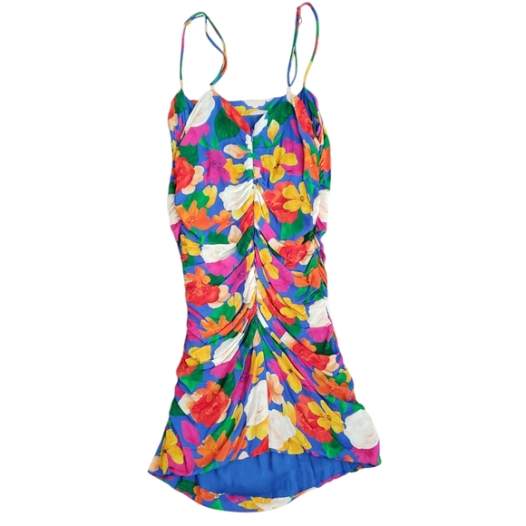 We Wore What Floral Ruched Dress Medium - Picture 2 of 5